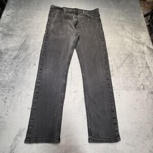 Levis 508 Jeans Mens 32x28 Black Tapered Fit Stretch Denim Pants Classic